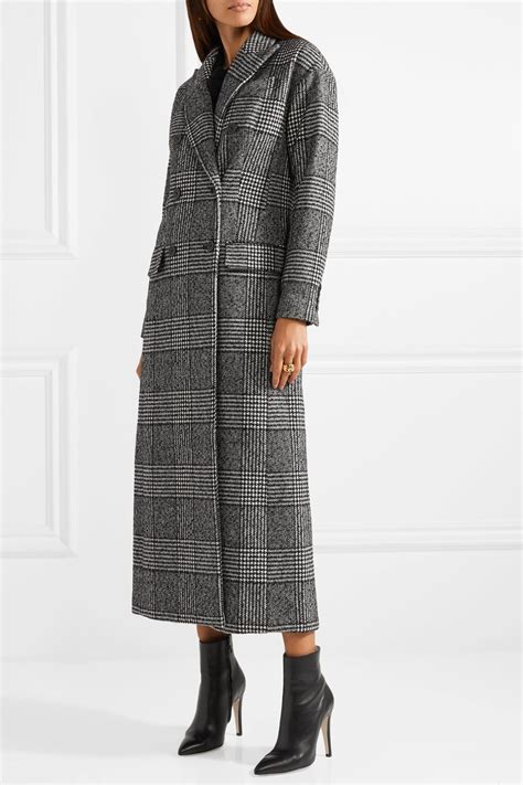 michael michael kors double breasted checked wool blend coat|Michael Kors Women's Wool & Blend Coats .